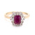 9ct Yellow Gold 1.18ct Ruby & 0.27ct Diamond Cluster Ring murray co jewellers belfast