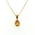 9ct Yellow Gold 0.43ct Oval Citrine Rub Over Set Pendant murray co jewellers belfast