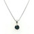 9ct White Gold 0.60ct Round Sapphire Rub Over Set Pendant murray co jewellers belfast