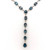 Silver London Blue Topaz & Cubic Zirconia Necklet murray co jewellers belfast