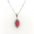 18ct White Gold 0.48ct Marquise Ruby & 0.25ct Diamond Pendant murray co jewellers belfast