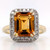 9ct Yellow Gold 3.00ct Citrine & 0.35ct Diamond Cluster Ring murray co jewellers belfast