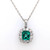Platinum 1.47ct Emerald & 1.01ct Diamond Cluster Pendant murray co jewellers belfast