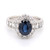 Platinum 2.25ct Sapphire & 1.43ct Diamond Cluster Ring murray co jewellers belfast