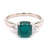 Platinum 2.42ct Emerald & 0.30ct Trillion Diamond 3 Stone Ring murray co jewellery belfast
