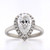 Platinum 2.03ct Lab Grown Pear Diamond Cluster Ring murray co jewellers belfast