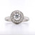 Platinum 0.80ct Round Brilliant Diamond Halo Cluster Ring murray co jewellers belfast