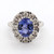 9ct White Gold 2.77ct Tanzanite & 1.00ct Diamond Cluster Ring murray co jewellers belfast