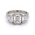 Platinum 3 Stone 2.97ct Lab Grown Emerald Cut Diamond Ring murray co jewellers belfast