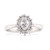Platinum 0.61ct Lab Grown Oval Diamond Cluster Ring murray co jewellers belfast