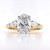 18ct Yellow Gold 1.87ct Lab Grown Oval & Pear Diamond 3 Stone Ring murray co jewellers belfast