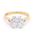 18ct Yellow Gold 2.30ct Lab Grown Radiant & Pear Diamond 3 Stone Ring murray co jewellers belfast