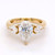 18ct Yellow Gold 2.67ct Lab Grown Pear Diamond 3 Stone Ring murray co jewellers belfast