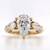 18ct Yellow Gold 2.67ct Lab Grown Pear Diamond 3 Stone Ring murray co jewellers belfast