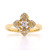 18ct Yellow Gold 0.20ct Diamond 4 Petals Style Ring murray co jewellers belfast engagement rings wedding rings