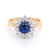 18ct Yellow Gold 1.12ct Sapphire & 0.56ct Diamond Cluster Ring murray co jewellers belfast gemstone rings engagement rings