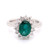 Platinum 1.17ct Emerald & 0.50ct Diamond Cluster Ring murray co jewellers emerald rings engagement rings