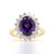 9ct Yellow Gold 2.15ct Amethyst & 0.50ct Diamond Cluster Ring murray co jewellers amethyst rings engagement rings