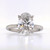 Platinum 3.10ct Lab Grown Oval Diamond Hidden Halo Solitaire Ring murray co jewellers belfast engagement rings
