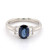 Platinum 1.60ct Oval Sapphire & 0.17ct Diamond 3 Stone Style Ring murray co jewellers belfast sapphire rings jewellery