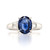Platinum 1.91ct Oval Sapphire & 0.14ct Baguette Diamond Ring murray co jewellers belfast sapphire rings jewellery