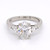 Platinum 2.39ct Lab Grown Oval & Pear Diamond 3 Stone Ring murray co jewellers belfast lab grown diamond engagement rings