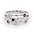 Platinum 0.27ct Sapphire & 0.30ct Diamond Rub Over Set Ring murray co jewellers sapphire rings