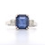 14ct White Gold 3.80ct Sapphire & 0.33ct Diamond 3 Stone Ring murray co jewellers belfast sapphire rings