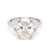 Platinum 3.71ct Lab Grown Oval & Half Moon Diamond 3 Stone Ring murray co jewellers belfast