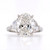 Platinum 3.71ct Lab Grown Oval & Half Moon Diamond 3 Stone Ring murray co jewellers belfast