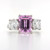 Platinum Lab Grown 3.06ct Pink Sapphire & 1.53ct Diamond 3 Stone Ring murray co jewellers belfast