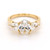18ct Yellow Gold 2.57ct Lab Grown Oval & Pear Diamond 3 Stone Ring murray co jewellers belfast