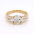 18ct Yellow Gold 2.61ct Lab Grown Oval & Pear Diamond 3 Stone Ring murray co jewellers belfast