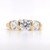 18ct Yellow Gold 1.70ct Lab Grown Diamond Bar Set 3 Stone Ring murray co jewellers belfast