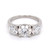 Platinum 3.00ct Lab Grown Round Brilliant Diamond 3 Stone Ring murray co jewellers belfast