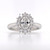 Platinum 1.00ct Lab Grown Oval Diamond Cluster Ring murray co jewellers belfast