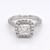 Platinum 1.76ct Lab Grown Princess Cut Diamond Cluster Ring murray co jewellers belfast