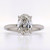 Platinum 2.19ct Lab Grown Oval Diamond Hidden Halo Solitaire Ring murray co jewellers belfast