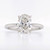 Platinum 2.18ct Lab Grown Oval Diamond Hidden Halo Solitaire Ring murray co jewellers belfast