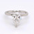 Platinum 2.08ct Lab Grown Pear Diamond Hidden Halo Solitaire Ring murray co jewellers belfast