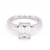18ct White Gold 2.09ct Lab Grown Emerald Cut Diamond Hidden Halo Solitaire Ring murray co jewellers belfast