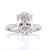 Platinum 3.19ct Lab Grown Oval Diamond Hidden Halo Solitaire Ring murray co jewellers belfast engagement rings