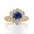 18ct Yellow Gold 1.25ct Sapphire & 1.05ct Diamond Cluster Ring murray co jewellers belfast
