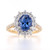 18ct Yellow Gold 2.50ct Oval Sapphire & 1.10ct Diamond Cluster Ring murray co jewellers belfast