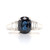 Platinum 2.45ct Oval Sapphire & 0.34ct Diamond 5 Stone Ring murray co jewellers belfast