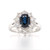 Platinum 1.40ct Sapphire & 0.95ct Diamond Cluster Ring murray co jewellers belfast