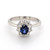 Platinum 0.73ct Sapphire & 0.42ct Diamond Cluster Ring murray co jewellers belfast