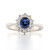 Platinum 0.73ct Sapphire & 0.42ct Diamond Cluster Ring murray co jewellers belfast