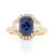 18ct Yellow Gold 2.10ct Sapphire & 1.00ct Diamond Cluster Ring murray co jewellers belfast