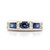 Platinum 1.06ct Sapphire & 0.16ct Diamond Channel Set Ring murray co jewellers belfast